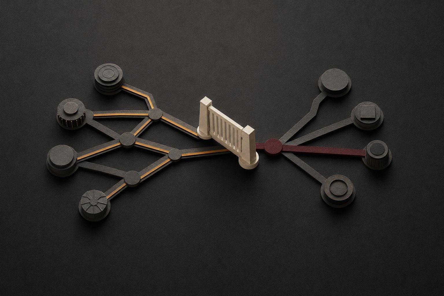 A network of warning signals converges on a pause immediately before an escrow transfer.